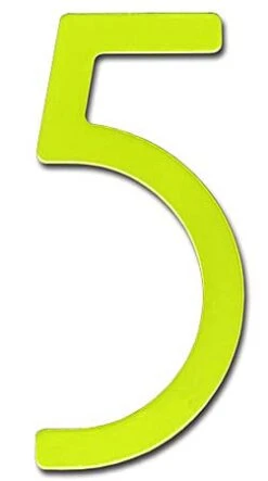 HouseArt Stainless Steel 5" (128mm) House Numbers, Adhesive Mount - (Key Lime) -Amerock Sales Shop har 0302kl 5 huge