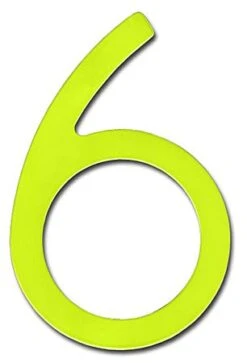 HouseArt Stainless Steel 5" (128mm) House Numbers, Adhesive Mount - (Key Lime) -Amerock Sales Shop har 0302kl 6 huge