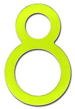 HouseArt Stainless Steel 5" (128mm) House Numbers, Adhesive Mount - (Key Lime) -Amerock Sales Shop har 0302kl 8 huge