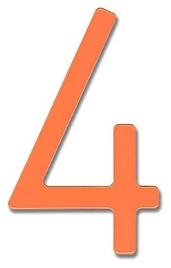 HouseArt Stainless Steel 5" (128mm) House Numbers, Adhesive Mount - (Miami Mango) -Amerock Sales Shop har 0302mm 4 huge