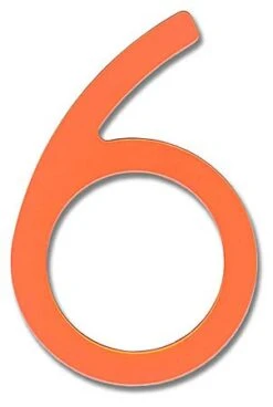 HouseArt Stainless Steel 5" (128mm) House Numbers, Adhesive Mount - (Miami Mango) -Amerock Sales Shop har 0302mm 6 huge