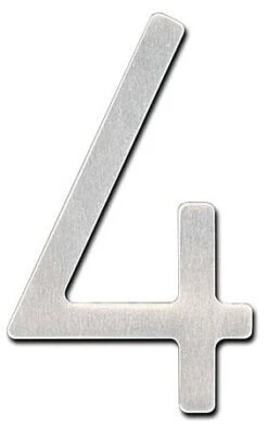 HouseArt 5" (128mm) House Numbers - (Brushed Stainless Steel) -Amerock Sales Shop har 0302rs 4 huge 1