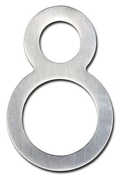 HouseArt Stainless Steel 8" (203mm) House Numbers - (Brushed Stainless Steel) -Amerock Sales Shop har 0302rs 8 huge