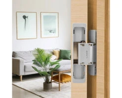 Sugatsune 3-Way Adjustable Surface Mount Concealed Hingefor 1-1/2" (38mm) Min. Thick Doors - EACH 27 Sugatsune 3-Way Adjustable Surface Mount Concealed Hingefor 1-1/2" (38mm) Min. Thick Doors - EACH -Amerock Sales Shop hes2s 140 a125 lgr lifestyle big