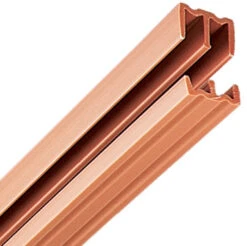 Knape And Vogt 72" (1829mm) Plastic Track Set - For 1/2" Thick Bypassing Doors - (Tan)