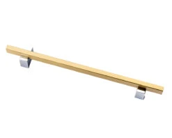 Lewis Dolin Two-Tone 6" (152mm) Center-to-Center Cabinet Pull (Brushed Brass/Polished Chrome)