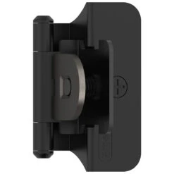 Amerock 1/4" Overlay Double Demountable Partial Wrap Self Closing Cabinet Hinge - PAIR -Amerock Sales Shop matte black hinge amerock functional hardware self closing demountable bpr8701fb silo primary 22 big