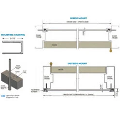 NGP 10" (254mm)H X 64" (1626mm)W Door Flood Shield - EACH (Marine Grade Aluminum) -Amerock Sales Shop ngp fs spec big 2