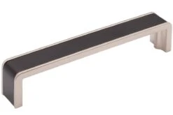 Sietto Fusion 6-3/8" (162mm) Center-to-Center Cabinet Pull (Matte Black/Satin Nickel)