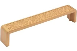 Sietto Hammered 6" (152mm) Center-to-Center Cabinet Pull (Satin Brass)