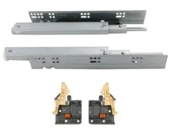 Pride 21" (533mm) 100lbs. (45.359kg) Soft-Close Full Extension Undermount Drawer Slides - PAIR
