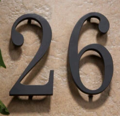 Atlas Homewares Traditionalist 6" (152mm) House Numbers - (Black) -Amerock Sales Shop raised20numbers big