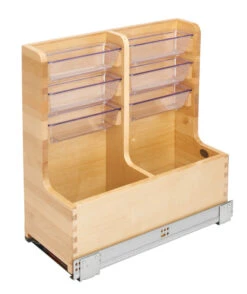 Rev-A-Shelf L-Shape Vanity Pull-Out Organizer For 24" Base Vanity Cabinet - (Maple)