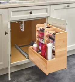 Rev-A-Shelf L-Shape Vanity Pull-Out Organizer For 30" Base Vanity Cabinet - (Maple) -Amerock Sales Shop ras 441 15vsbsc 1 a big