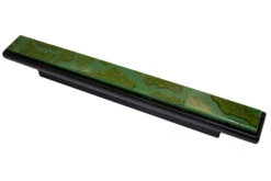 Salo Glass Meld 4" (102mm) Center-to-Center Cabinet Pull - 8" (203mm) Overall Length (Matte Black/Forest Green Glass)