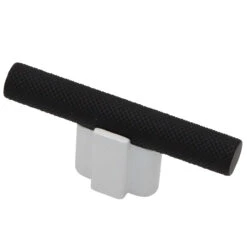Salo Visturo Knurled2-1/2" (64mm) Cabinet T-Bar Knob - (Matte White/Matte Black)
