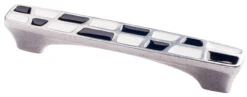 Salo Techno Aluminum 5" (128mm) Center-to-Center Checker Cabinet Pull (White/Black)