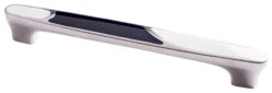 Salo Techno Aluminum 6-5/16" (160mm) Center-to-Center Oval Cabinet Pull (White/Black)
