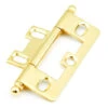 Schaub And Company Adjustable Solid Brass 2-1/2" (64mm) Flush/Full Inset Non Mortise Ball Tip Hinge - EACH (Polished Brass)