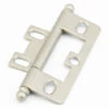 Schaub And Company Adjustable Solid Brass 2-1/2" (64mm) Flush/Full Inset Non Mortise Ball Tip Hinge - EACH (Distressed Nickel)