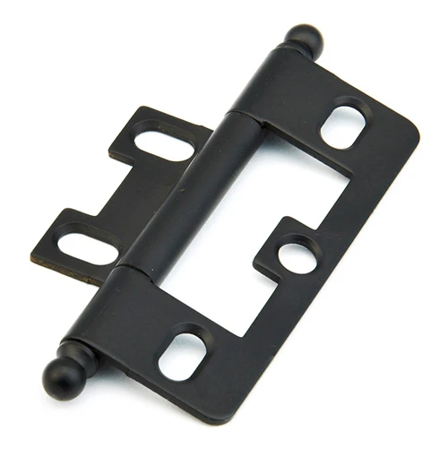 Schaub And Company Adjustable Solid Brass 2-1/2" (64mm) Flush/Full Inset Non Mortise Ball Tip Hinge - EACH (Matte Black) 1 Schaub And Company Adjustable Solid Brass 2-1/2" (64mm) Flush/Full Inset Non Mortise Ball Tip Hinge - EACH (Matte Black)