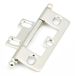 Schaub And Company Adjustable Solid Brass 2-1/2" (64mm) Flush/Full Inset Non Mortise Ball Tip Hinge - EACH (Polished Nickel)