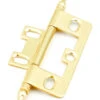 Schaub And Company Adjustable Solid Brass 2-1/2" (64mm) Flush/Full Inset Non Mortise Minaret Tip Hinge - EACH (Polished Brass)
