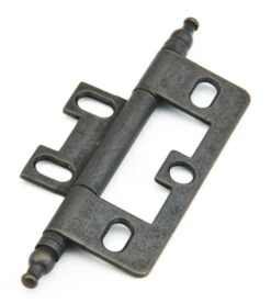 Schaub And Company Adjustable Solid Brass 2-1/2" (64mm) Flush/Full Inset Non Mortise Minaret Tip Hinge - EACH (Distressed Bronze)