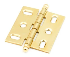 Schaub And Company Adjustable Solid Brass 2" (51mm) Flush/Full Inset Mortise Ball Tip Hinge - EACH (Polished Brass)