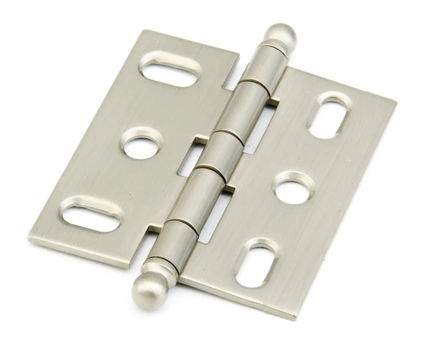Schaub And Company Adjustable Solid Brass 2" (51mm) Flush/Full Inset Mortise Ball Tip Hinge - EACH (Satin Nickel) 1 Schaub And Company Adjustable Solid Brass 2" (51mm) Flush/Full Inset Mortise Ball Tip Hinge - EACH (Satin Nickel)