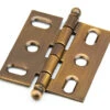 Schaub And Company Adjustable Solid Brass 2" (51mm) Flush/Full Inset Mortise Ball Tip Hinge - EACH (Antique Brass)