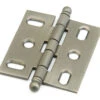 Schaub And Company Adjustable Solid Brass 2" (51mm) Flush/Full Inset Mortise Ball Tip Hinge - EACH (Antique Nickel)