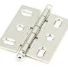 Schaub And Company Adjustable Solid Brass 2" (51mm) Flush/Full Inset Mortise Ball Tip Hinge - EACH (Polished Nickel)