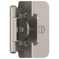 Amerock 1/2" Overlay Double Demountable Partial Wrap Self Closing Cabinet Hinge - PAIR