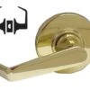 Schlage ALX-Series Saturn Passage Latch Set (Bright Brass)