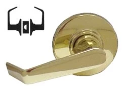 Schlage ALX-Series Saturn Passage Latch Set (Bright Brass)