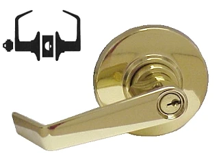 Schlage ALX-Series Saturn Storeroom Lever Lock (Bright Brass) 1 Schlage ALX-Series Saturn Storeroom Lever Lock (Bright Brass)