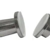 Sure-Loc Adjustable Shower Rod End Brackets - Pair (Satin Stainless Steel)