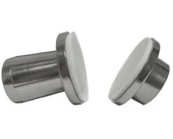 Sure-Loc Adjustable Shower Rod End Brackets - Pair (Satin Stainless Steel)