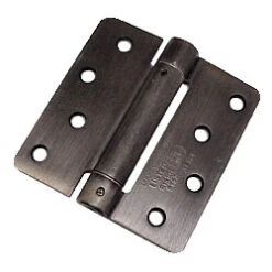 SGS Residential Duty 4" (102mm) X 4" (102mm) Single Acting Spring Hinge - 1/4in. Radius Corner - EACH (Black)
