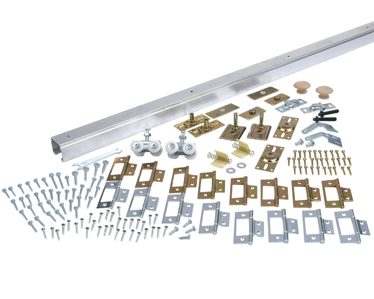 NGP 96" (2438mm) Four-Door Bi-Fold Track Set - 75lb. (Aluminum) 1 NGP 96" (2438mm) Four-Door Bi-Fold Track Set - 75lb. (Aluminum)