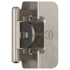 Amerock 1/2" Overlay Double Demountable Partial Wrap Self Closing Cabinet Hinge - PAIR -Amerock Sales Shop sterling nickel hinge amerock functional hardware self closing demountable bpr8704g9 silo primary 22 big