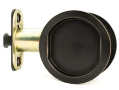Sure-Loc Round Pocket Door Passage Latch - EACH (Vintage Bronze)