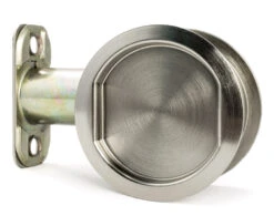 Sure-Loc Round Pocket Door Passage Latch - EACH (Satin Nickel)