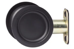 Sure-Loc Round Pocket Door Passage Latch - EACH (Matte Black)