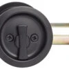 Sure-Loc Round Pocket Door Privacy Latch - EACH (Matte Black)