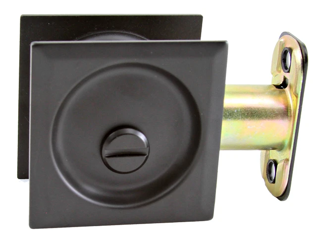 Sure-Loc Square Pocket Door Privacy Latch - EACH (Matte Black) 2 Sure-Loc Square Pocket Door Privacy Latch - EACH (Matte Black) - Image 2