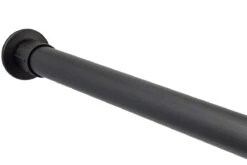 Sure-Loc 5ft. Straight Shower Curtain Rod (Flat Black) -Amerock Sales Shop sur scr fbl rod ends big 1