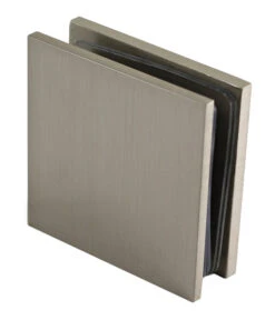 Sure-Loc Glass Shower Clamp, Square Corner - EACH (Satin Nickel)