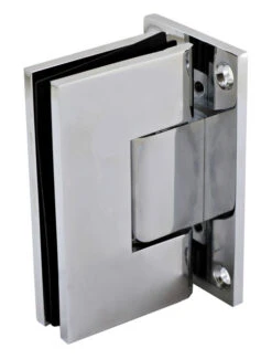 Sure-Lock Wall Mount Glass Standard-Duty Shower Door Hinge, Square Corner - EACH (Polished Chrome)